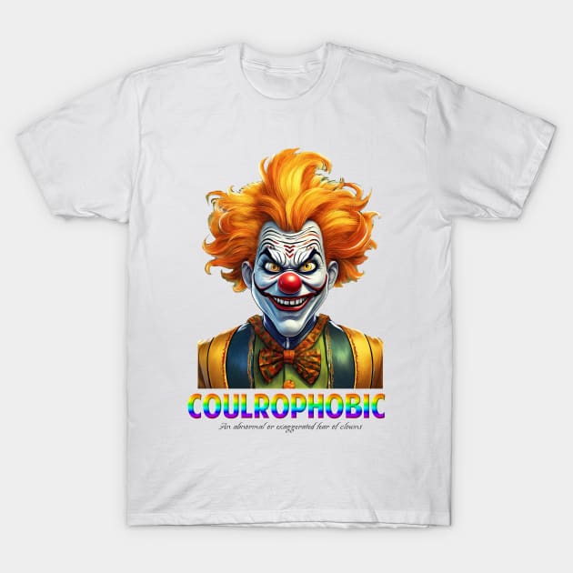 Coulrophobic  - Fear Of Clowns T-Shirt by ArtShare